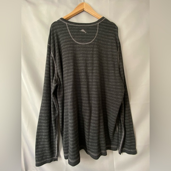 TOMMY BAHAMA SAN SALVATOR REVERSIBLE STRIPE SPLIT-NECK SHIRT - Picture 2 of 8